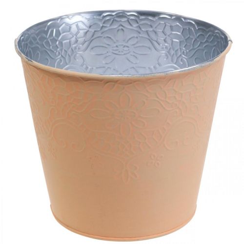 Prodotto Fioriera fioriera in metallo arancio pastello Ø20cm H16cm