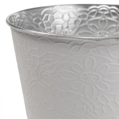 Floristik24 Vaso da fiori vaso da fiori in metallo bianco pastello Ø12cm