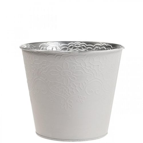 Floristik24 Vaso da fiori vaso da fiori in metallo bianco pastello Ø12cm