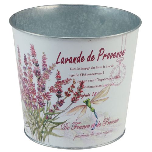 Floristik24 Fioriera in metallo lavanda vaso da fiori piccolo Ø18cm H15,5cm