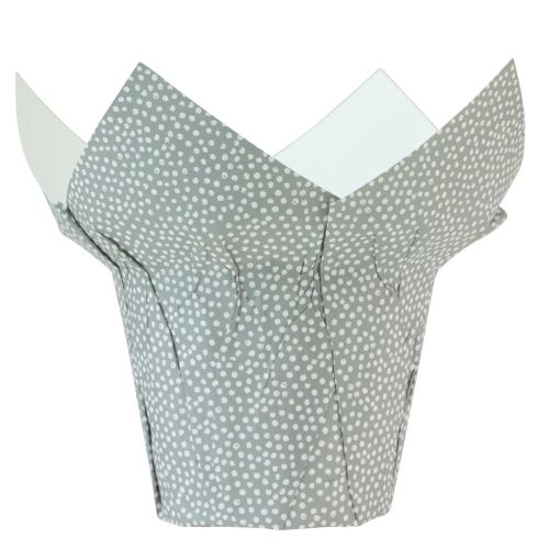 Prodotto Confezione regalo fioriera in carta punteggiata fiori Ø9cm H16cm 8 pz
