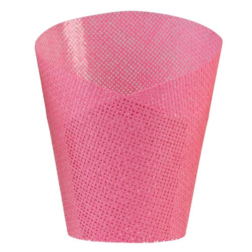 Prodotto Vaso per piante in carta intrecciata rosa giallo verde Ø9cm H18cm 9 pezzi