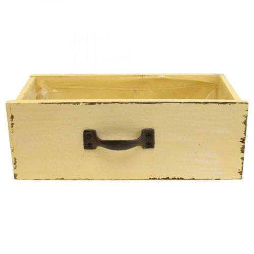 Floristik24 Cachepot vaso per piante cassetto per piante legno giallo 25×13×9cm