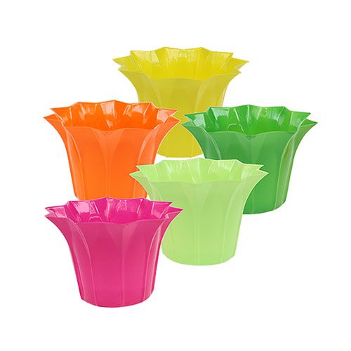 Cachepot per piante in vaso colorati assortiti. Ø10,5 cm 10 pezzi