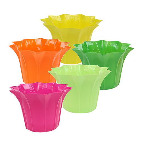 Prodotto Fioriera in plastica, coloratissimi assortiti. Ø12cm 10 pezzi
