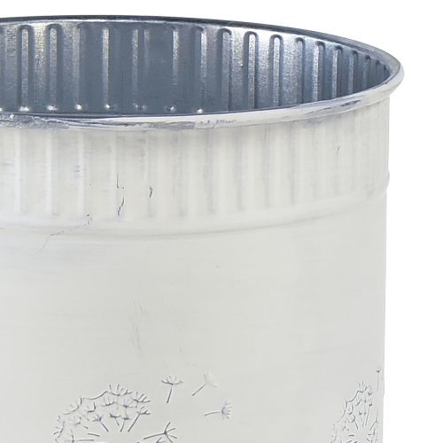 Floristik24 Vaso da fiori di tarassaco bianco Ø12,5 cm H14 cm