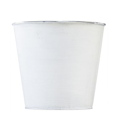 Prodotto Vaso da fiori in metallo fiori bianchi 12,5 cm H11,5 cm
