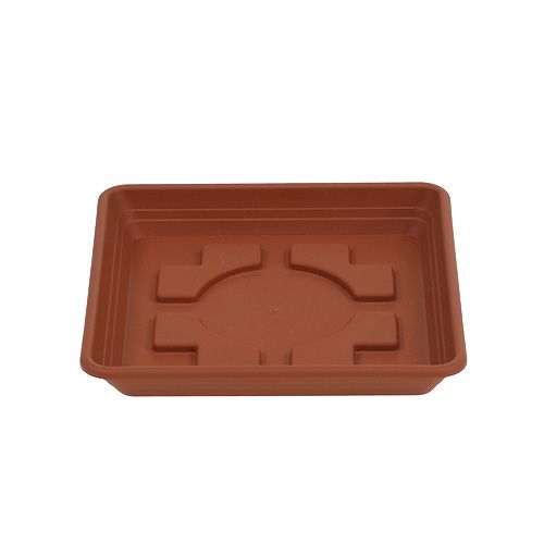 Floristik24 Sottobicchiere Lara quadrato 12cm x 12cm terracotta, 1pz