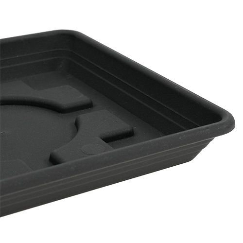 Floristik24 Sottobicchiere Lara quadrato 16 cm x 16 cm antracite, 1p