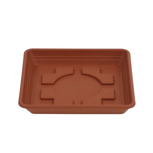 Floristik24 Sottobicchiere Lara quadrato 16cm x 16cm terracotta, 1pce