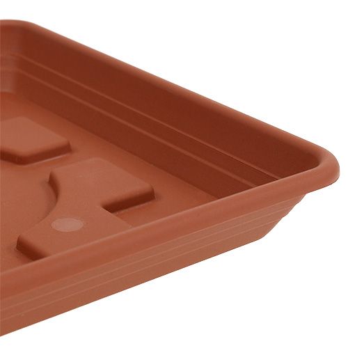 Floristik24 Sottobicchiere Lara quadrato 16cm x 16cm terracotta, 1pce