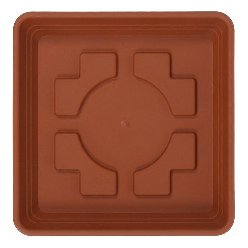 Floristik24 Sottobicchiere Lara quadrato 16cm x 16cm terracotta, 1pce