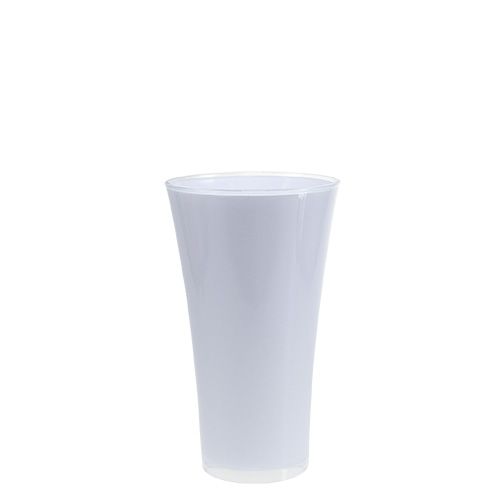 Vaso &quot;Fizzy&quot; Ø13,5cm H20,5cm bianco, 1pz