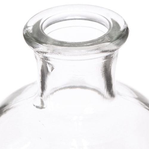 Floristik24 Vaso bottiglia di vetro vaso bottiglia di vetro trasparente Ø5,5 cm H10 cm 6 pz
