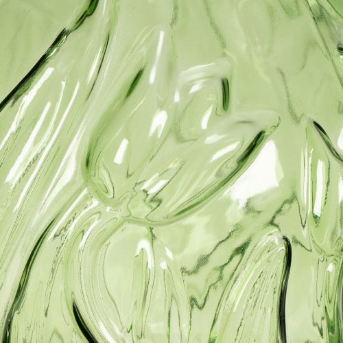 Prodotto Vaso in vetro con motivo a tulipano in rilievo per la decorazione d&#39;interni, 22,5 cm