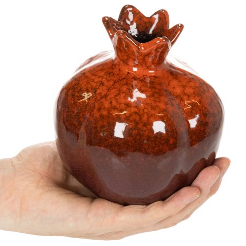 Decorazione in ceramica a forma di melagrana, lucida, 14 cm | Floristik24.it