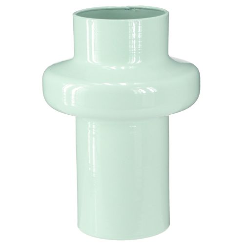 Prodotto Vaso Vaso in metallo Decorazione Verde menta Pastello Ø16,5cm H23,5cm