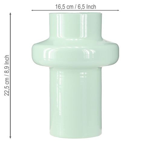 Prodotto Vaso Vaso in metallo Decorazione Verde menta Pastello Ø16,5cm H23,5cm