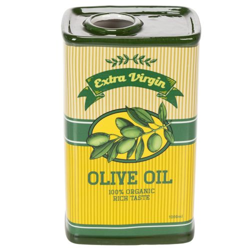 Floristik24 Vaso decorativo in ceramica per olio d'oliva, perfetto come decorazione da tavola per fiori secchi, 18 cm