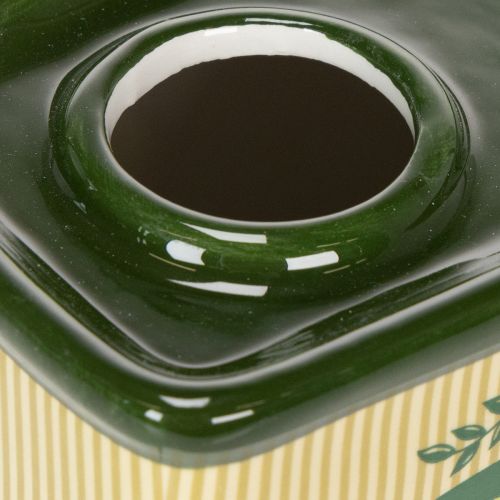 Prodotto Vaso decorativo in ceramica per olio d'oliva, perfetto come decorazione da tavola per fiori secchi, 18 cm