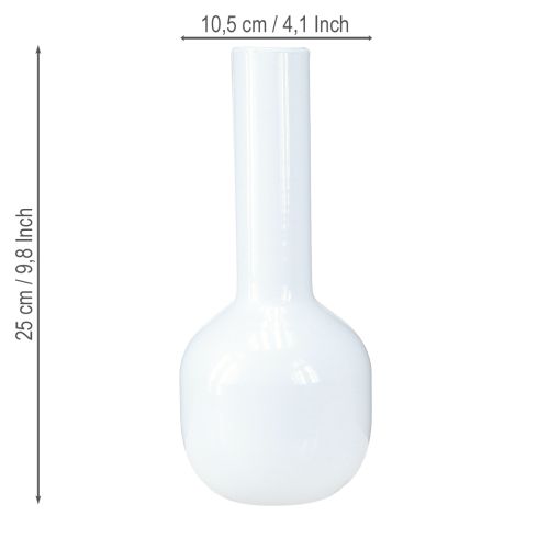 Prodotto Vaso decorativo moderno vaso in metallo bianco crema Ø10,5cm H25,5cm