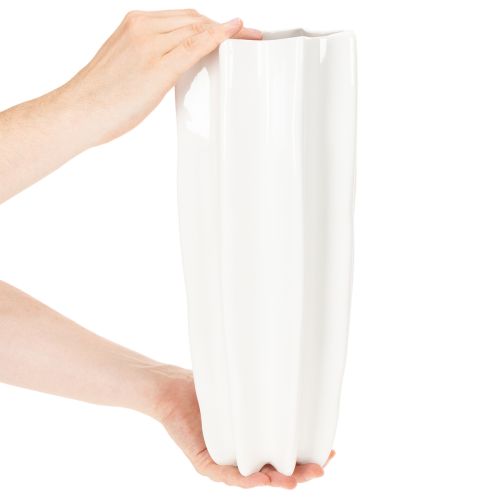 Vaso da fiori scanalato, moderno, decorativo, 38 cm | Floristik24.it