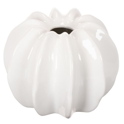 Vaso decorativo a forma di zucca, lucido, decorazione autunnale per soggiorno, 19 cm