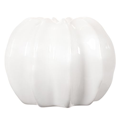 Vaso decorativo a forma di zucca, lucido, decorazione autunnale per soggiorno, 19 cm | Floristik24.it