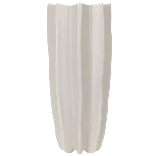 Vaso moderno a coste, alto vaso decorativo per fiori secchi, 38 cm | Floristik24.it