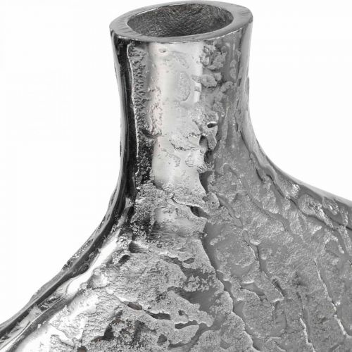 Prodotto Vaso decorativo in metallo martellato vaso da fiori argento 33x8x36cm