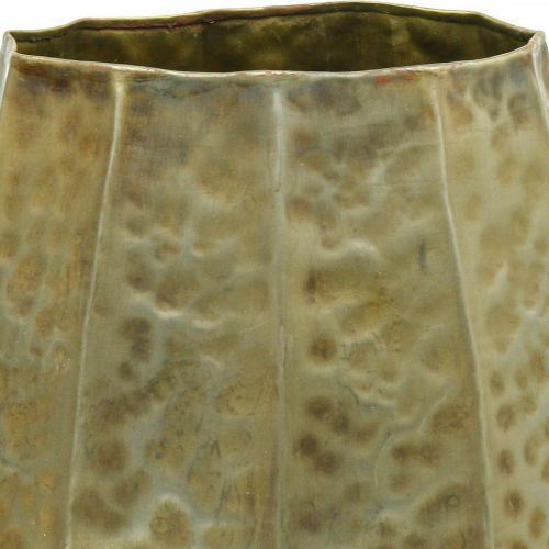 Floristik24 Vaso decorativo vaso in metallo ottone vintage Ø43/30cm set di 2
