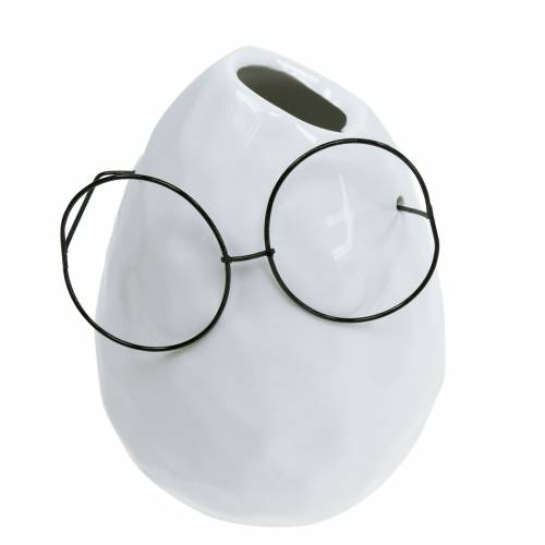 Prodotto Vaso con bicchieri decorazione pasquale ceramica bianca Ø8,5cm H13cm 3 pz