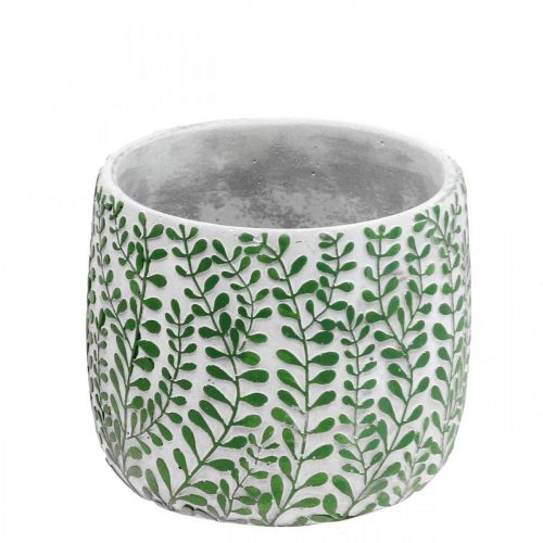 Vaso in ceramica con viticci di foglie, fioriera, fioriera Ø18cm H14.5cm