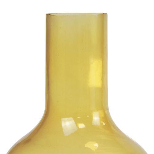 Prodotto Vaso vaso di vetro giallo vaso di fiori bulbosi in vetro Ø10,5 cm H15 cm