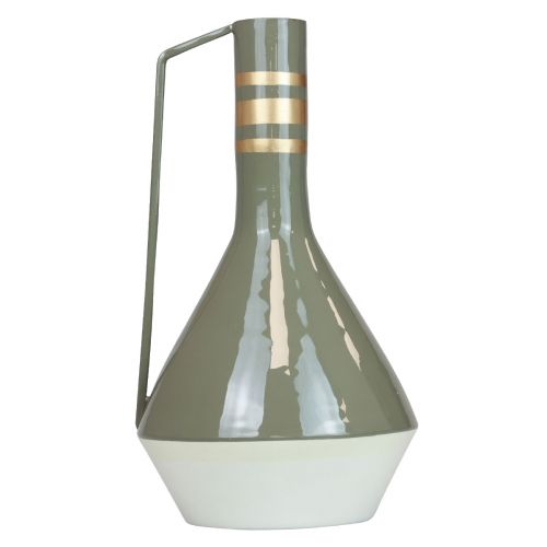 Prodotto Vaso con manico in metallo Vintage Deco Brocca Grigio Oro Ø18cm H33cm