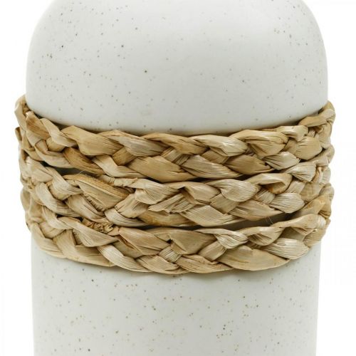 Prodotto Vaso di fiori in ceramica bianca e vaso di fanerogame decorazione da tavola H22,5cm