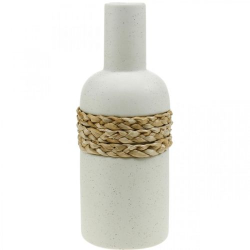 Prodotto Vaso di fiori in ceramica bianca e vaso di fanerogame decorazione da tavola H22,5cm