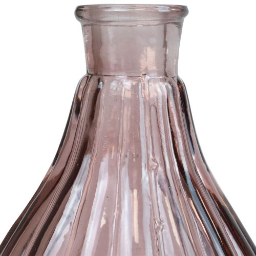 Floristik24 Vaso vaso in vetro rosa vaso decorativo bulboso in vetro Ø8,5 cm H11,5 cm