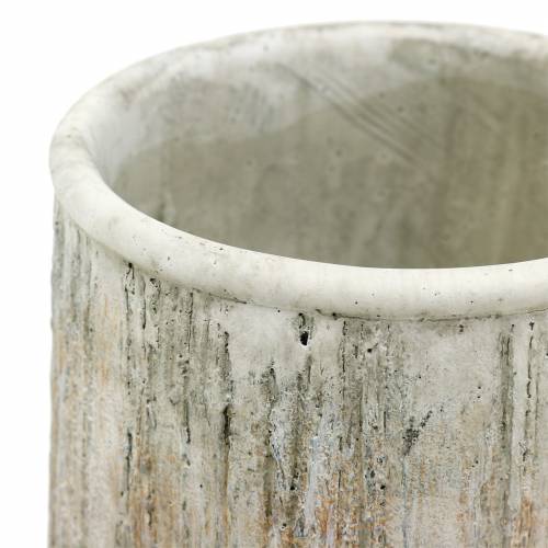 Floristik24 Vaso fioriera design in legno di cemento Ø15cm