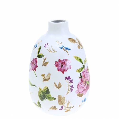 Floristik24 Vaso decorativo fiori bianchi Ø9cm H13.8cm