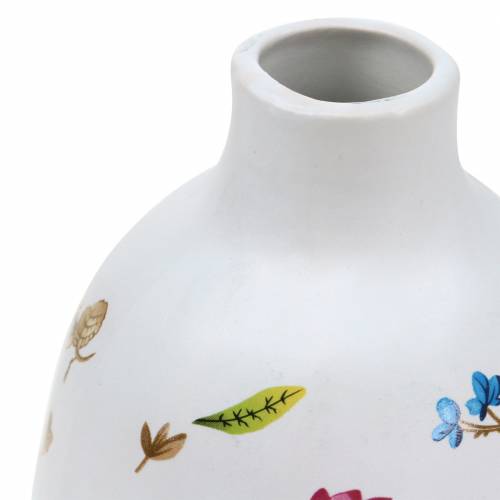 Floristik24 Vaso decorativo floreale bianco Ø11cm H17,5cm