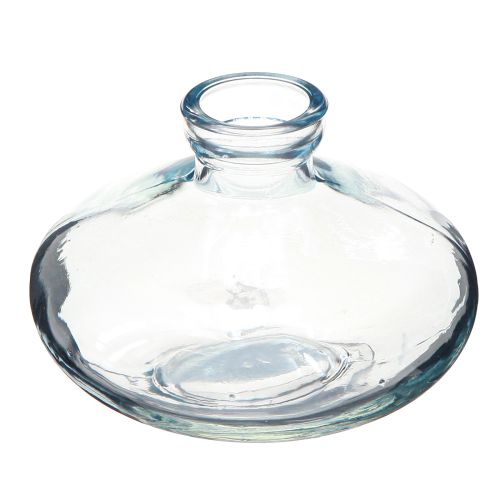 Prodotto Vasi decorativi in vetro piatto a forma di bulbo blu Ø9cm H6cm 6 pezzi