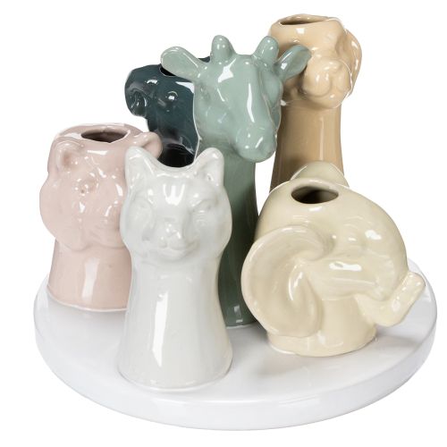 Statuette decorative di animali in vaso, perfette per un design giocoso della stanza, 13 cm