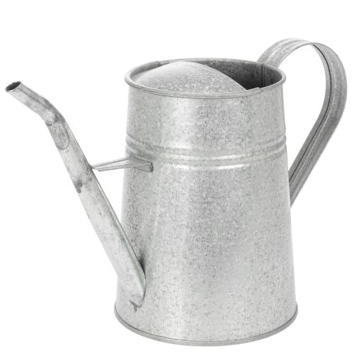 Prodotto Annaffiatoio decorativo zincato, in metallo, grigio, look vintage, 1,7 l, altezza 23 cm, ideale per decorazioni floreali e vasi di fiori.