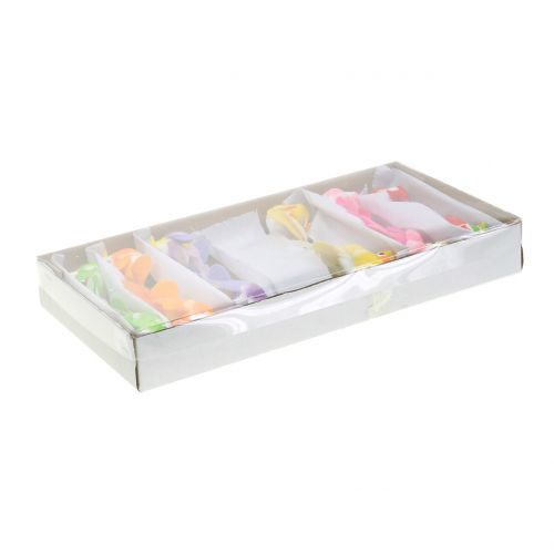 Floristik24 Uccelli su filo colorato 8cm 12pz