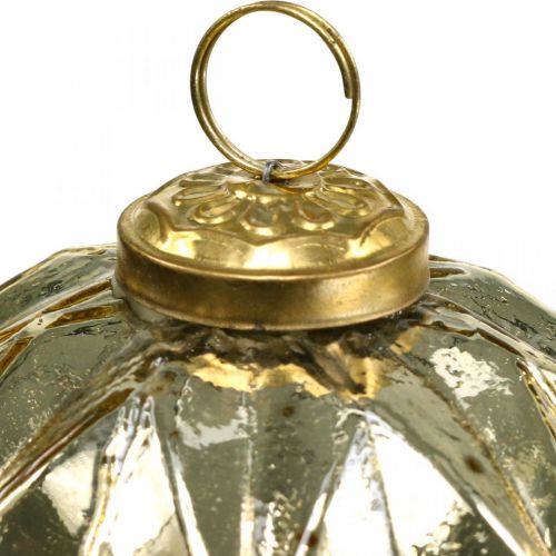 Prodotto Palle di Natale vintage in vetro con motivo Ø10,5 cm 3 pezzi