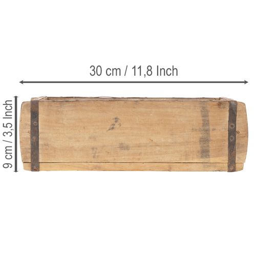 Fioriera vintage in legno a forma di mattone, 30 cm | Floristik24.it