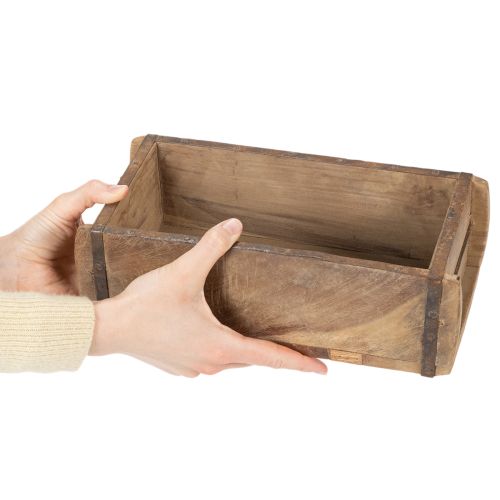 Fioriera vintage in legno a forma di mattone, 30 cm | Floristik24.it