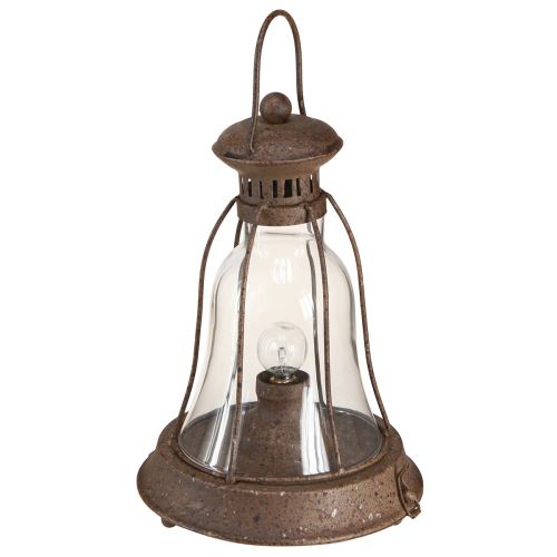 Floristik24 Lampada vintage a LED lanterna decorativa in metallo ruggine con timer H30cm