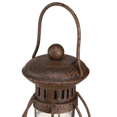 Floristik24 Lampada vintage a LED lanterna decorativa in metallo ruggine con timer H30cm